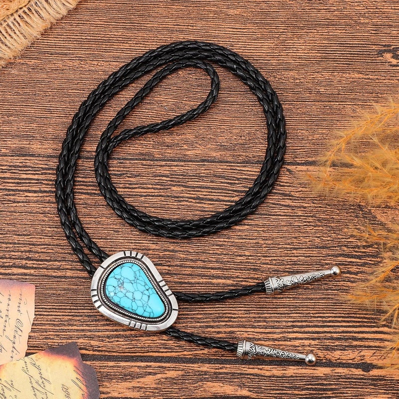 Sansths Bolo Tie for Men Cowboy Tie Native American Retro Western Necklace Cowboy Cowgirl Accessories for Men Women - Image 2
